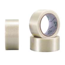 Strip fiber tape. High-viscosity striped transparent glass fiber tape. Bundling fixed packaging PET tape. Tape