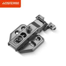 Narrow side aluminum frame door silent hinge agate black glass door hinge hydraulic cushion furniture hardware accessories