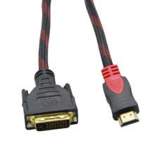Red and black network HDMI to DVI conversion line. Dual magnetic ring dvihdmi high-definition TV monitor data cable. power cable
