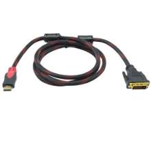 Red and black network HDMI to DVI conversion line. Dual magnetic ring dvihdmi high-definition TV monitor data cable. power cable