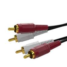 Factory direct supply of two-to-two 2RCA dual-Lotus audio line audio. Power amplifier connection line red and white lotus AV cable. Audio Line