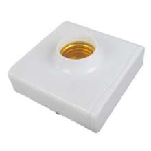 86 square Luokou E27 wall spiral lamp holder with bottom box surface mounting, energy-saving lamp LED lamp holder
