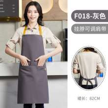 Waterproof canvas advertising apron with logo printed. Adjustable halter apron .High-end four-button apron for restaurants with printing