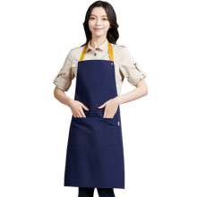 Waterproof canvas advertising apron with logo printed. Adjustable halter apron .High-end four-button apron for restaurants with printing