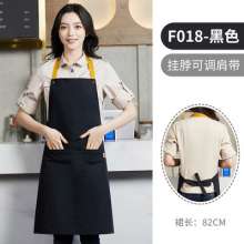 Waterproof canvas advertising apron with logo printed. Adjustable halter apron .High-end four-button apron for restaurants with printing