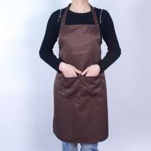 Workwear apron double adjustable buckle halter neck can be printed with logo. Apron