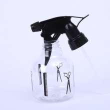 Small scissors watering can. Transparent small scissors watering pot for watering and disinfection. Water bottle. Hairdressing watering can. Head watering can Hair styling