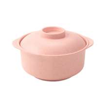 Cartoon children's food supplement bowl with small gifts. Food supplement bowl. Wheat straw casserole bowl. Anti-fall and anti-scalding wheat fragrant bowl baby rice bowl