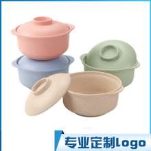 Cartoon children's food supplement bowl with small gifts. Food supplement bowl. Wheat straw casserole bowl. Anti-fall and anti-scalding wheat fragrant bowl baby rice bowl
