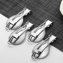 Japanese-style stainless steel spoons folded in half. Soup spoon. Outdoor travel stainless steel folding spoon. Gift tableware portable folding spoon and fork