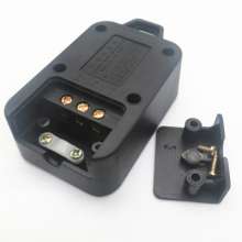 887 black 7-hole socket with tail jack 10A creative socket compact terminal block conversion plug
