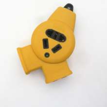 Copper clip 9-hole small yellow man socket one-piece molding nine-hole floor drag converter industrial pressure copper plug strip
