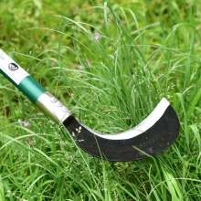 Fish head curved sickle (steel handle) Lijin manganese steel sickle Agricultural garden wide blade sickle Steel handle long-handled sickle Grass mower fish head curved sickle