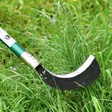 Fish head curved sickle (steel handle) Lijin manganese steel sickle Agricultural garden wide blade sickle Steel handle long-handled sickle Grass mower fish head curved sickle