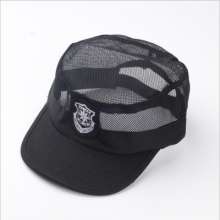 Security hat. hat. Men's new summer training hat. Black breathable flat top hat security uniform hat spring and autumn female hat