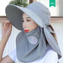 Sun hats female sun protection outdoor hats. hat . Summer anti-ultraviolet big-edge breathable sunshade mask to cover your face and tea picking hat