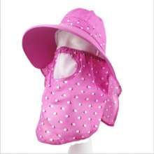 New style shawl hats for spring and summer. Visor. Women's big-edge half-cherry mask sunhat. Outdoor hat. Tea picking cycling hat