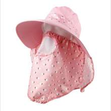 New style shawl hats for spring and summer. Visor. Women's big-edge half-cherry mask sunhat. Outdoor hat. Tea picking cycling hat