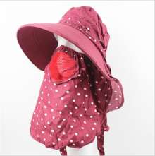 New style shawl hats for spring and summer. Visor. Women's big-edge half-cherry mask sunhat. Outdoor hat. Tea picking cycling hat