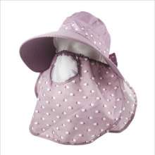 New style shawl hats for spring and summer. Visor. Women's big-edge half-cherry mask sunhat. Outdoor hat. Tea picking cycling hat