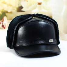 Old man hat. The winter middle-aged and elderly father old man hat. Warm beret in autumn and winter. Men's cap
