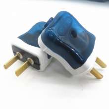 One-piece all-copper rubber-coated two-pole plug industrial plug industrial plug two-pole power protection plug only