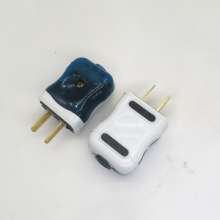 One-piece all-copper rubber-coated two-pole plug industrial plug industrial plug two-pole power protection plug only