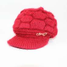 Winter hats. Middle-aged and elderly women plus velvet thick warm hat Mother hat. Western style cap. Casual knitted hat