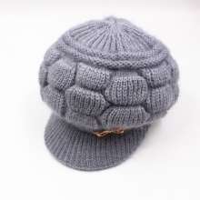 Winter hats. Middle-aged and elderly women plus velvet thick warm hat Mother hat. Western style cap. Casual knitted hat