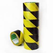 Fire warning tape black and yellow landmark 4.8X20y zebra tape wear-resistant twill safety floor pvc tape