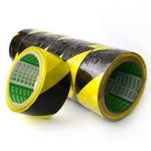 Fire warning tape black and yellow landmark 4.8X20y zebra tape wear-resistant twill safety floor pvc tape