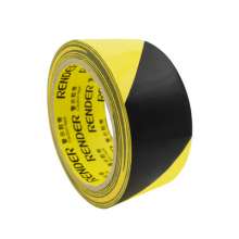 PVC floor warning tape, customized wear-resistant area division landmark black and yellow 4.5X13m red and white zebra tape