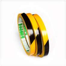 1cm wide pvc warning tape black and yellow 10mm phase color marking tape wear-resistant positioning and marking floor tape