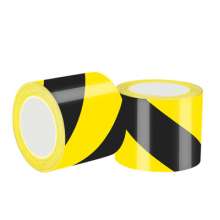 Yellow and black warning tape pvc thick wear-resistant zebra crossed floor tape R911 warning safety tape
