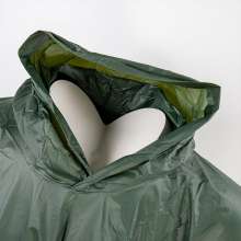 Army Green PVC Rain Poncho Raincoat Fashion Travel Lightweight Walking Transparent Outdoor Thicken Wearable Men and Women Adult Poncho Support Customization