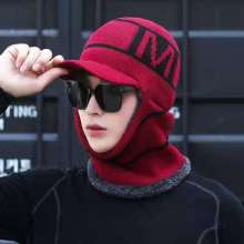 Add fluffy line cap. Middle-aged and elderly hats. Mom and Dad hats. Men's and women's winter woolen knitted hats cycling caps caps