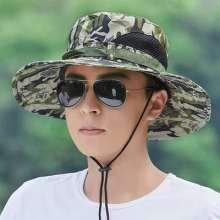 New camouflage fisherman hat. hat. Men's fishing climbing outdoor basin hat. Ladies Sunshade Beach Leisure Folding Hat