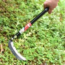 180 black steel handle grass sickle Lijin manganese steel handle agricultural sickle grass mower iron large crescent sickle long handle large crescent sickle grass knife