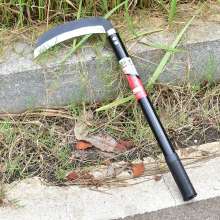 180 black steel handle grass sickle Lijin manganese steel handle agricultural sickle grass mower iron large crescent sickle long handle large crescent sickle grass knife