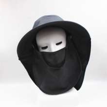 Removable mask and sun protection hat. Breathable sunhat for male outdoor fishing. Quick-drying bike folding devil hat
