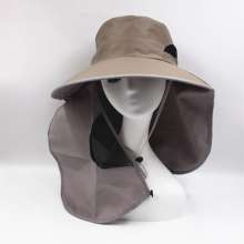 Removable mask and sun protection hat. Breathable sunhat for male outdoor fishing. Quick-drying bike folding devil hat