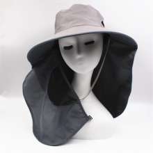 Removable mask and sun protection hat. Breathable sunhat for male outdoor fishing. Quick-drying bike folding devil hat