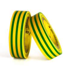 Factory direct sales PVC electrical tape grounding wire yellow and green double color electrical tape super sticky insulation electrical tape waterproof