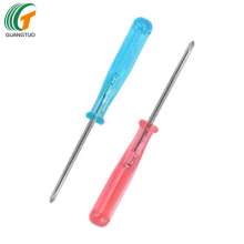 Supply 2*72mm Mini Phillips Screwdriver with Blue Transparent Plastic Handle, Children's Phone Watch Screwdriver