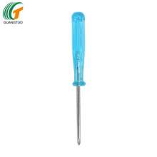 Supply 2*72mm Mini Phillips Screwdriver with Blue Transparent Plastic Handle, Children's Phone Watch Screwdriver