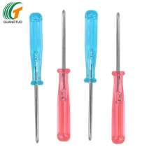 Supply 2*72mm Mini Phillips Screwdriver with Blue Transparent Plastic Handle, Children's Phone Watch Screwdriver