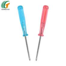 Supply 2*72mm Mini Phillips Screwdriver with Blue Transparent Plastic Handle, Children's Phone Watch Screwdriver