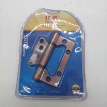 Red solid child-mother hinge-Honggu 4*3*3mm blister package stainless steel flat hinge 4 inch silent bearing folding wooden door door hinge hinge