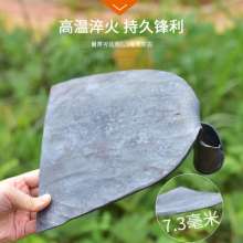 Forged hoe with agricultural tools. Outdoor weeding hoe. Garden Tools. Flower and vegetable square head small wide hoe, plaster hoe. Mud rake construction site ash hoe