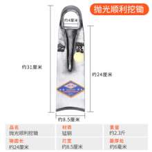 Smooth brand polished hoe. The steel hoe for growing vegetables, the mountain hoe, and the ground hoe. Agricultural all-steel hoe. Forging hoe